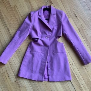 Zara Purple cutout blazer dress